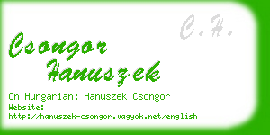 csongor hanuszek business card